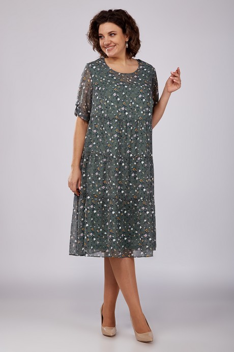 Платье Ликвидация ALGRANDA (Novella Sharm) A3968 -4 зеленый размер 66 #2
