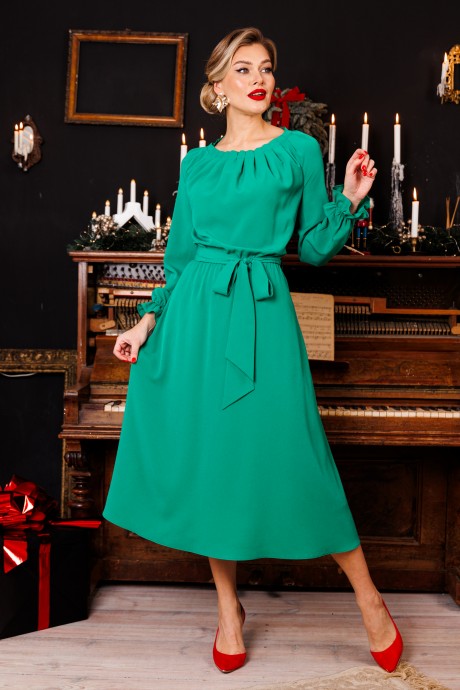 Платье Ликвидация Мода Юрс 2835 зеленый размер 46 #3