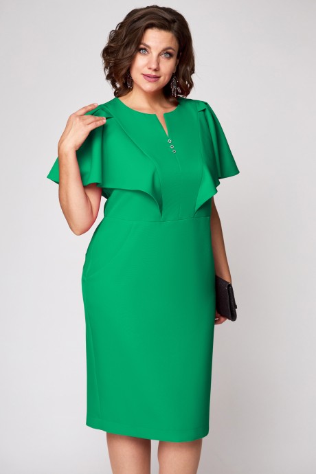 Вечернее платье Ликвидация EVA GRANT 7295 зеленый размер 48 #3
