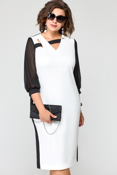 Вечернее платье Ликвидация EVA GRANT 7220 черно-белое размер 52 #3