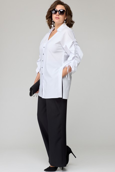 Блузка Ликвидация EVA GRANT 7136-1 белый размер 58 #3
