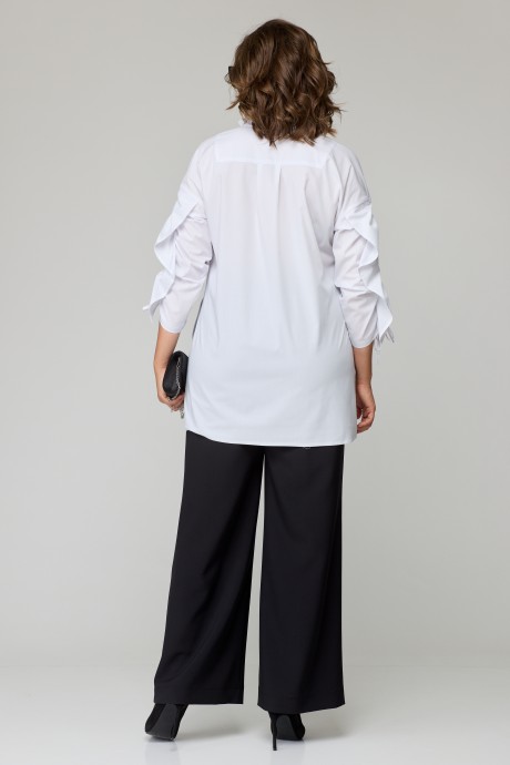 Блузка Ликвидация EVA GRANT 7136-1 белый размер 58 #4