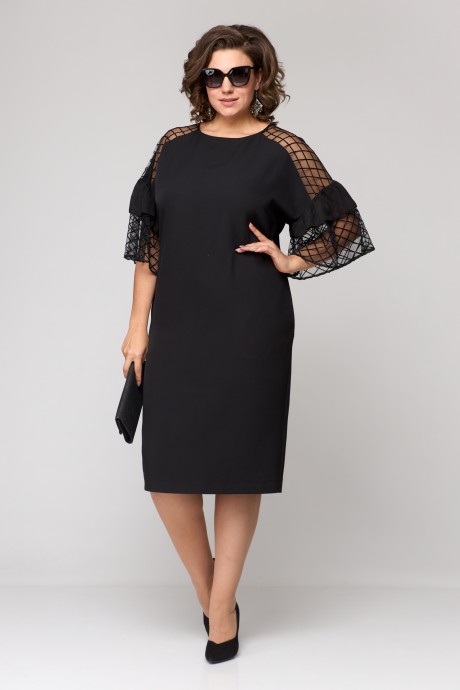 Вечернее платье Ликвидация EVA GRANT 7293 черный размер 58 #2