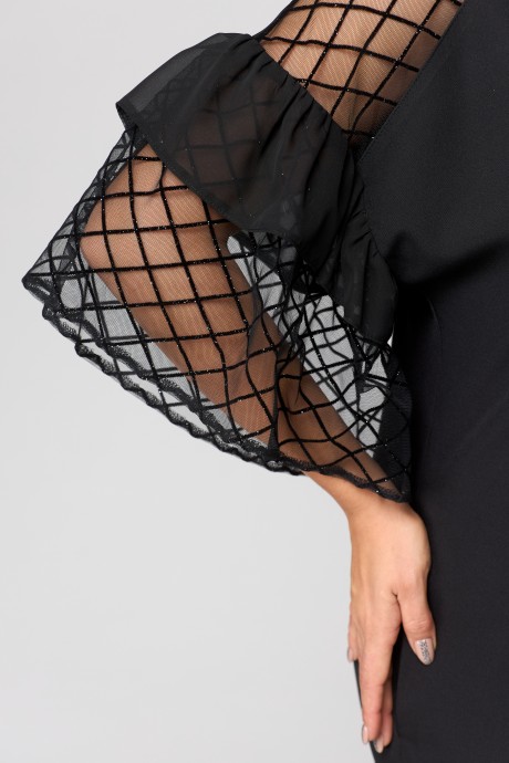 Вечернее платье Ликвидация EVA GRANT 7293 черный размер 58 #4