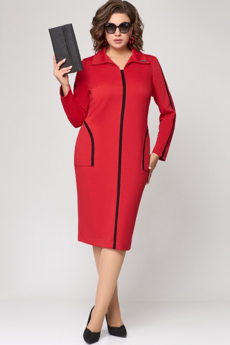 Вечернее платье Ликвидация EVA GRANT 7297 красный размер 58 #3