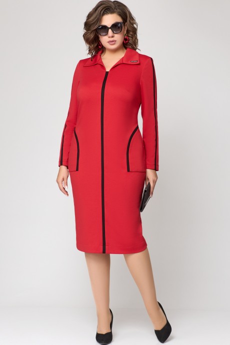 Вечернее платье Ликвидация EVA GRANT 7297 красный размер 58 #4