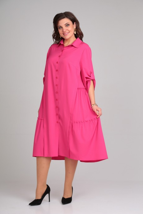 Платье Ликвидация Мублиз плюс 030 Розовый размер 58 #3