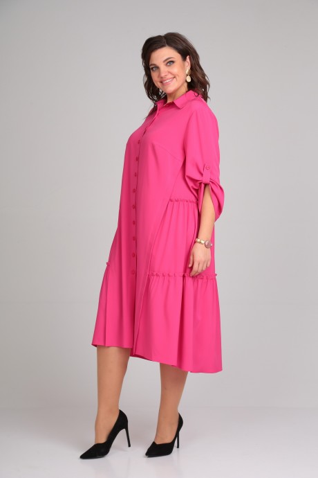 Платье Ликвидация Мублиз плюс 030 Розовый размер 58 #4