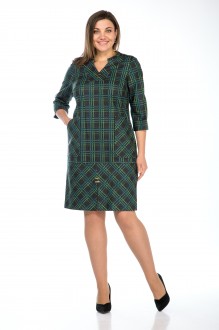 Платье Ликвидация Lady Style Classic 1465/1 Зеленый с темно-синим #1