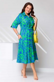 Платье Ликвидация Асолия 2683 васильково-зеленый #1