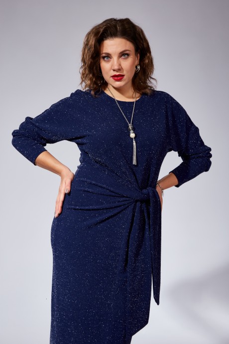 Вечернее платье Ликвидация Vi Oro 1101 синий размер 58 #5