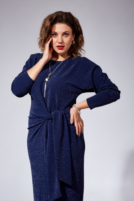 Вечернее платье Ликвидация Vi Oro 1101 синий размер 58 #6