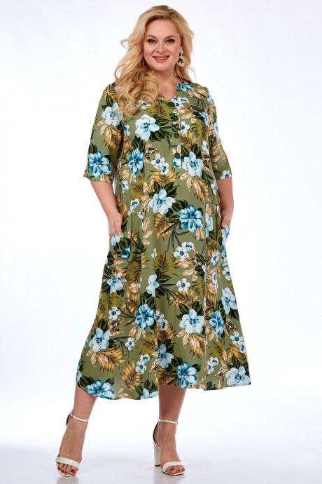 Платье Ликвидация Celentano 5020.1 оливковый размер 52 #1