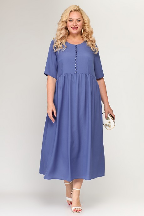 Платье Ликвидация ALGRANDA (Novella Sharm) A3883 -8-4 сине-голубой размер 64 #1