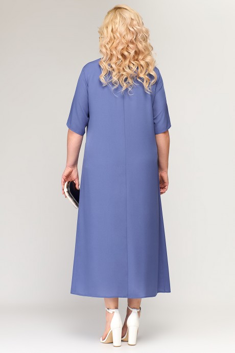 Платье Ликвидация ALGRANDA (Novella Sharm) A3883 -8-4 сине-голубой размер 64 #4