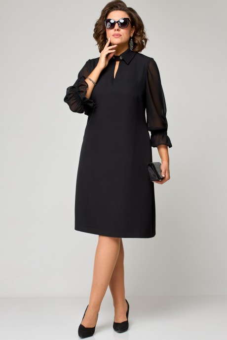 Платье Ликвидация EVA GRANT 7185 черный размер 50 #2