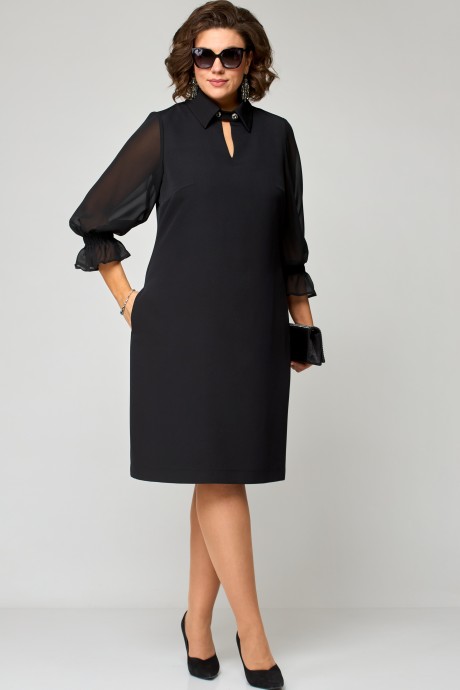Платье Ликвидация EVA GRANT 7185 черный размер 50 #3