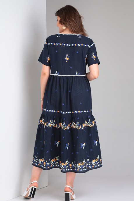 Платье Ликвидация Такка 23-184 синий размер 52 #5
