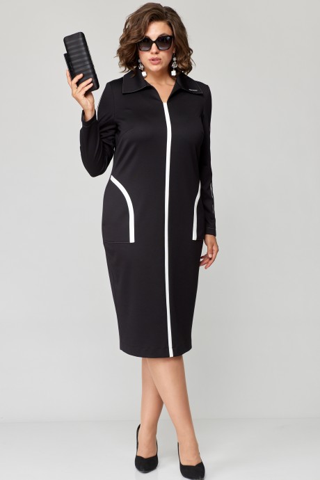Вечернее платье Ликвидация EVA GRANT 7297 черно-белый размер 58 #1