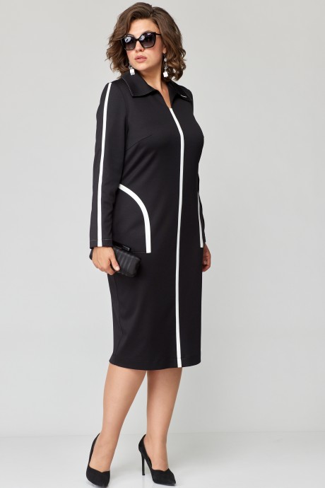 Вечернее платье Ликвидация EVA GRANT 7297 черно-белый размер 58 #2