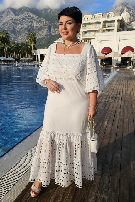 Платье Ликвидация Vittoria Queen 20763 белый размер 58 #4