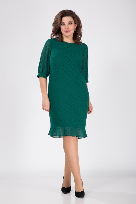 Платье Ликвидация КаринаДелюкс В-262-3 зеленый размер 58 #1