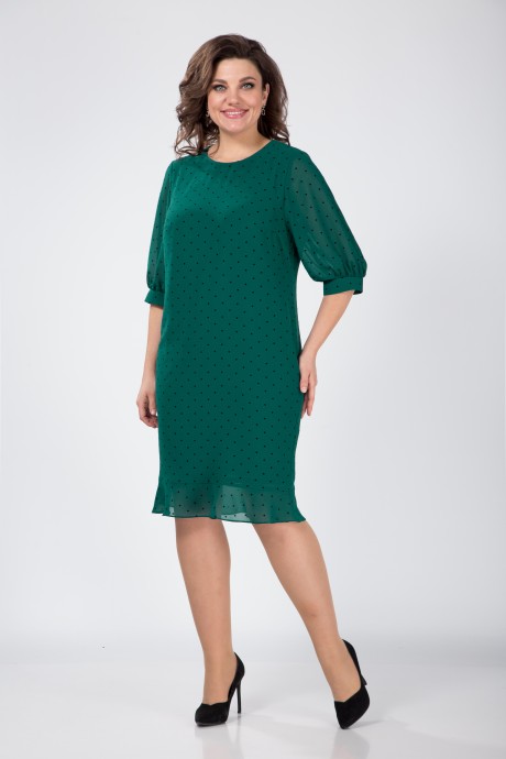 Платье Ликвидация КаринаДелюкс В-262-3 зеленый размер 58 #3