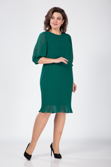 Платье Ликвидация КаринаДелюкс В-262-3 зеленый размер 58 #4
