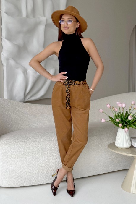 Брюки Ликвидация PRATA wear S029 коричневый размер 48 #2