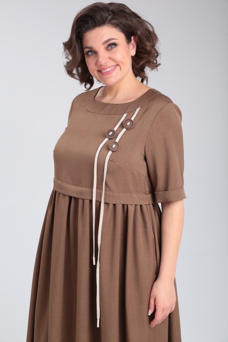 Платье Ликвидация Michel Chic 2132/1 коричневый размер 58 #4