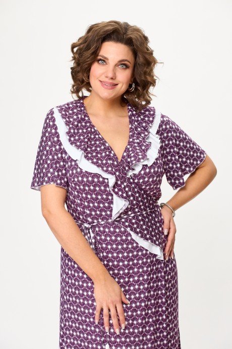 Платье Ликвидация Avenue Fashion 0126 слива+молоко размер 60 #4