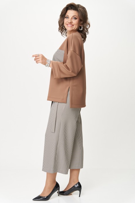 Костюм/комплект Ликвидация Michel Chic 1362 /2 коричневый, клетка размер 64 #4