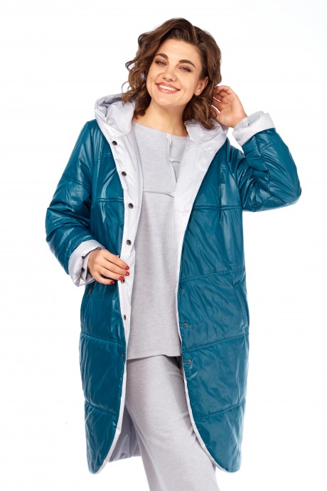 Куртка Ликвидация Diamant 1928 бирюза, белый размер 60 #4