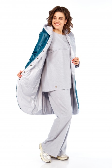 Куртка Ликвидация Diamant 1928 бирюза, белый размер 60 #5