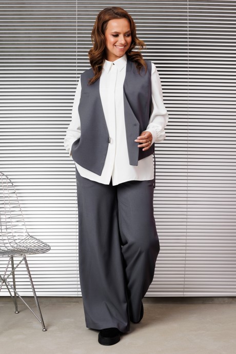 Костюм/комплект Ликвидация AMUAR 1057 тройка серый, белый размер 52 #2