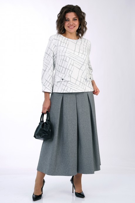 Костюм/комплект Ликвидация ALANI COLLECTION 2456 двойка белый, серый размер 52 #3