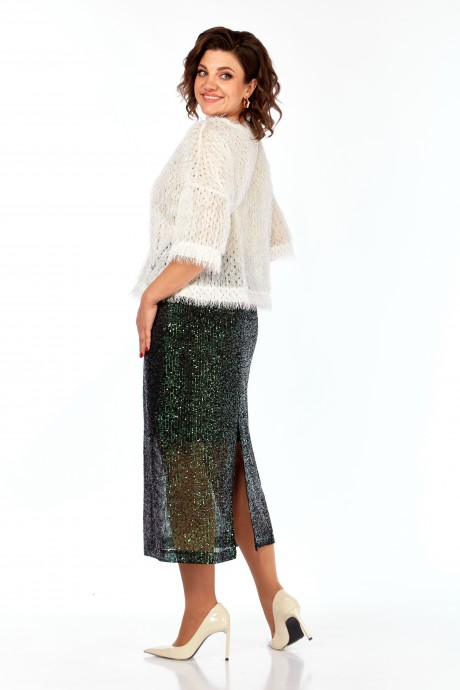 Костюм/комплект Ликвидация hOla_la Л413 молочный, зеленый размер 58 #6