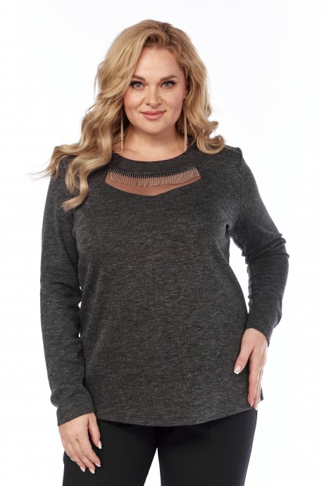 Джемпер (кофта) Ликвидация Элль-Стиль 2024 /3 графит размер 60 #1