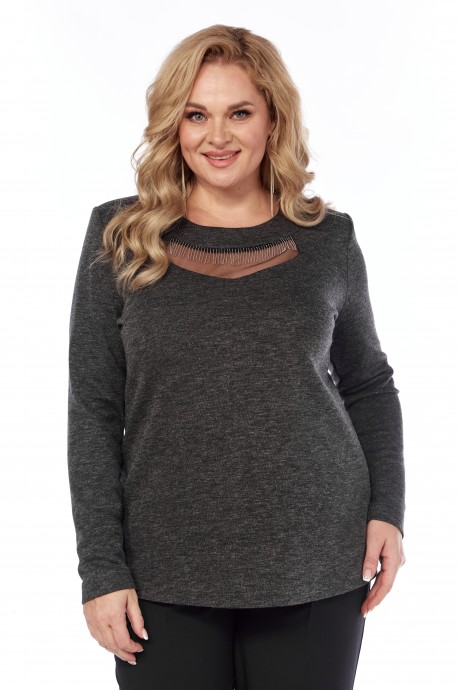 Джемпер (кофта) Ликвидация Элль-Стиль 2024 /3 графит размер 60 #3