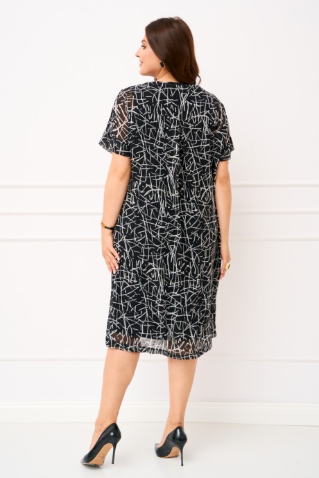 Платье Ликвидация IVA 1816 черный размер 60 #6