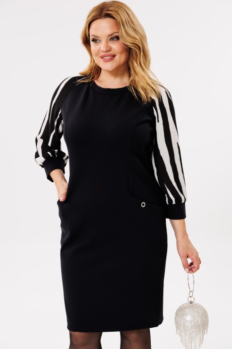 Платье Ликвидация Michel Chic 2171 черно-белый размер 62 #3