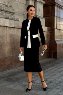 Юбочный костюм Распродажа ЮРС 22-919 -1 черный