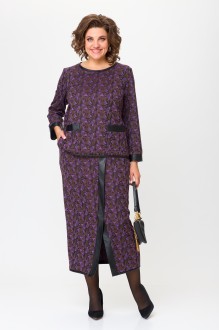 Юбочный костюм Распродажа Michel Chic 1394 двойка шоколад, фиолет