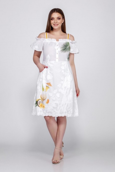 Платье Bagira 553 белый размер 44-48 #1