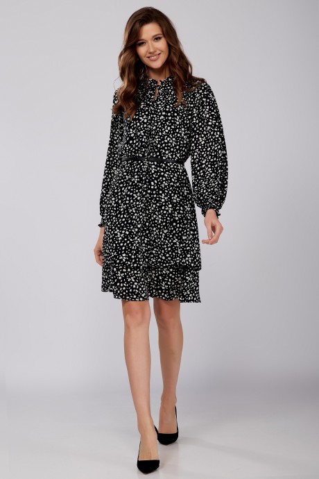 Платье Laikony 4058 чёрный, принт размер 46-52 #1