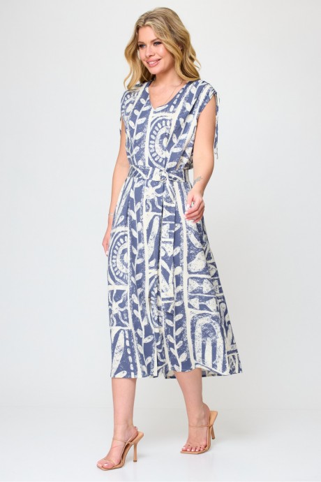 Платье Laikony L-302 голубой +белый размер 44-50 #2