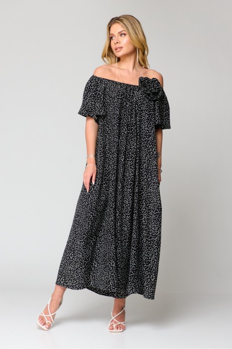 Платье Laikony L-281 черно-белый размер 44-52 #3