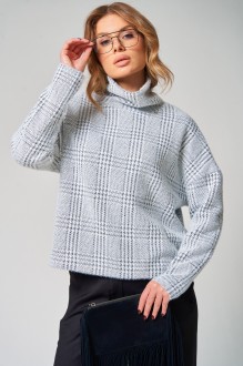 Свитер Laikony L-001 -1 клетка, графит #1