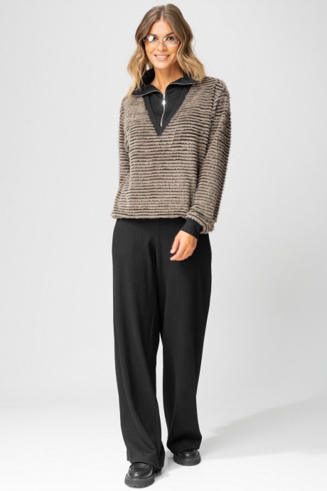 Костюм/комплект Laikony L-383 табак, черный размер 44-52 #4