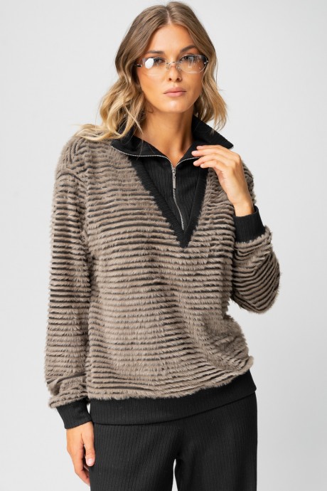 Костюм/комплект Laikony L-383 табак, черный размер 44-52 #6